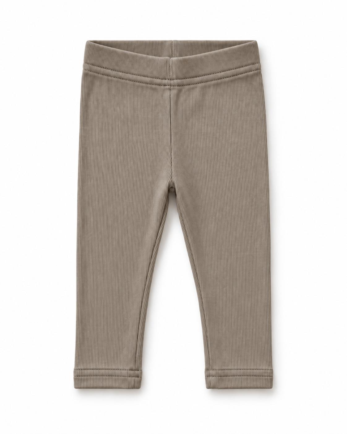 Bløde ribleggings – Beige
