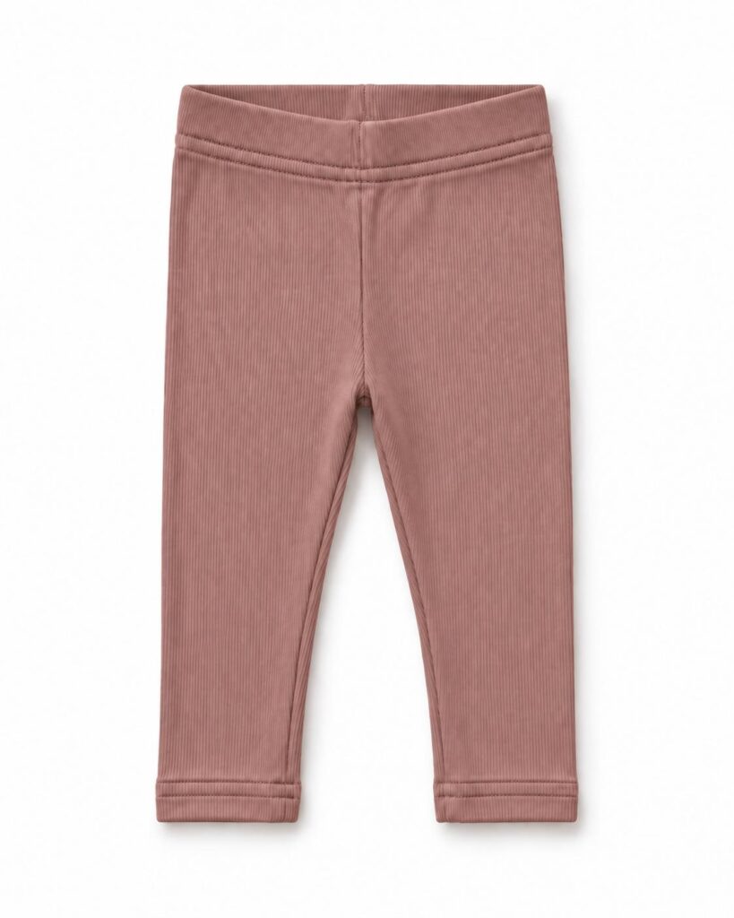 Bløde ribleggings – Støvet rosa